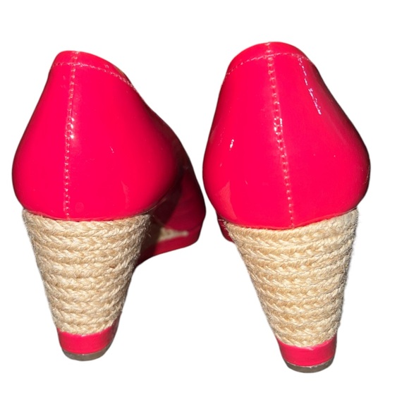 Prada  Peeptoe Vibrant Pink Wedge Platform Heels Sandals - Picture 3 of 5